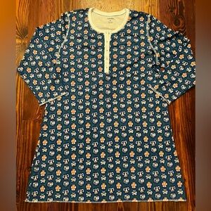 ROLLER RABBIT Sno Angels Long Sleeve Nightshirt Penguin Fox NEW with out tags